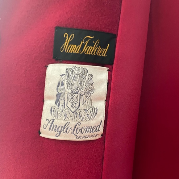 red vintage wool fur coat - Picture 2 of 4